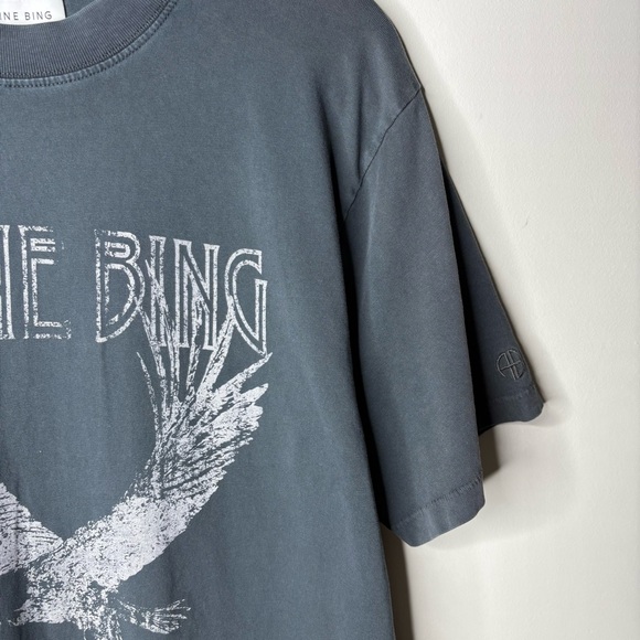 Anine Bing Lili Eagle Los Angeles Graphic Tee - Faded Gray - Picture 2 of 5